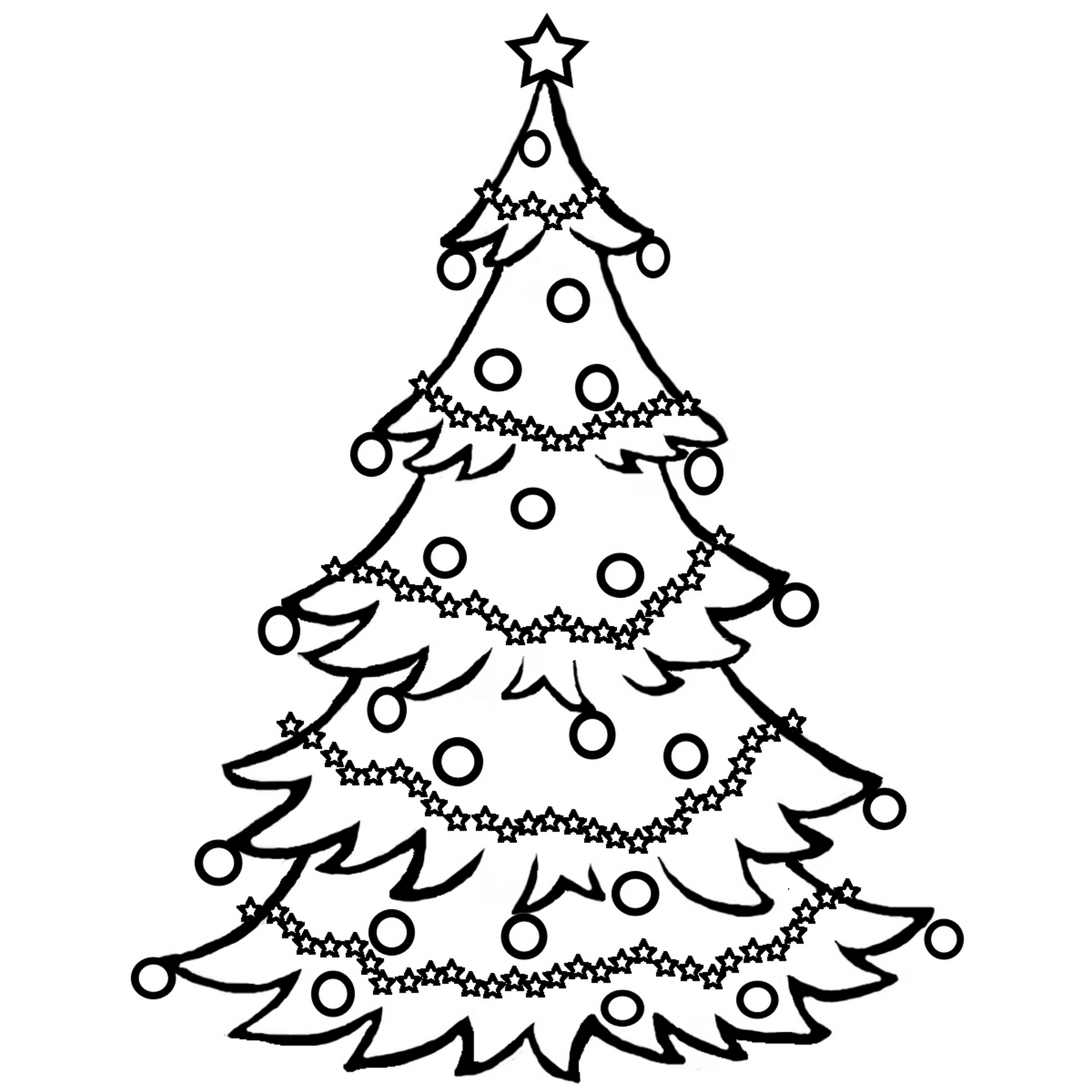 Free Christmas tree coloring pages to print for kids Download print and color