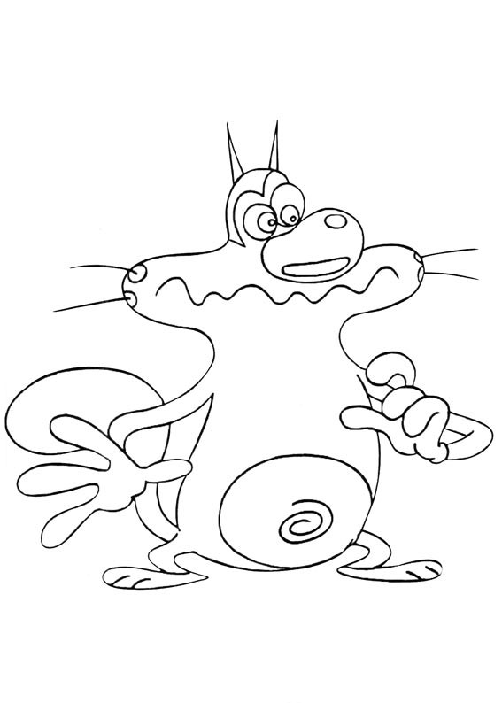 Oggy and the Cockroaches coloring pages to download and print for free
