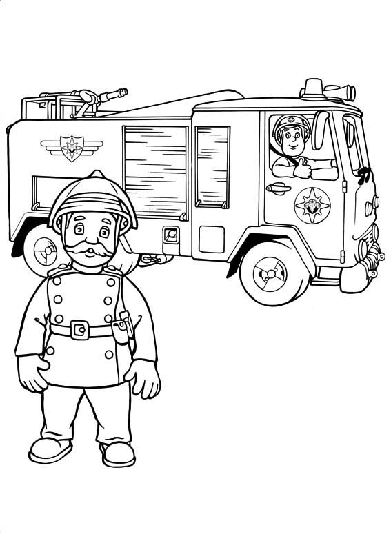 Fireman Sam coloring pages to download and print for free