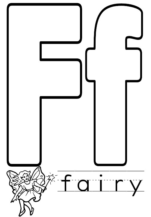 Letter F coloring pages to download and print for free