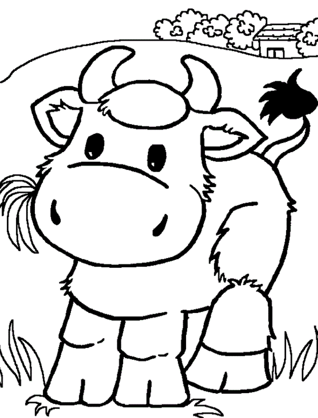 Cows coloring pages to download and print for free