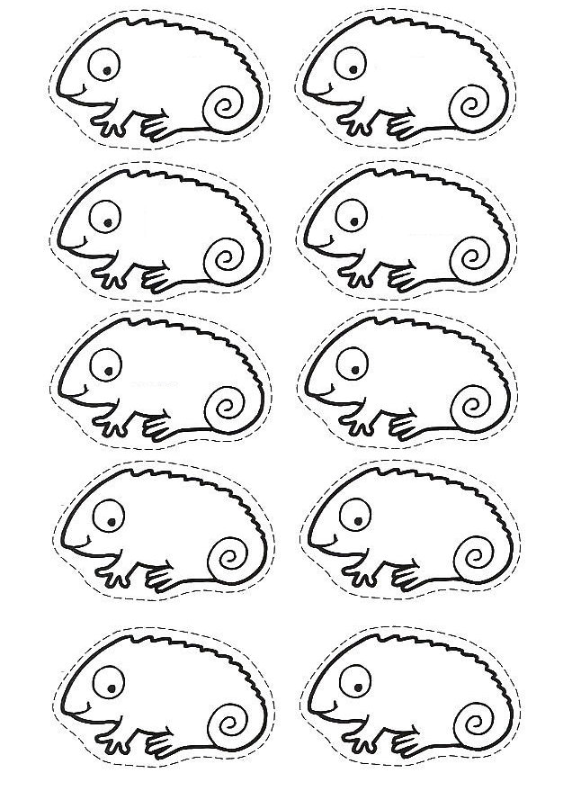 Chameleon Coloring Pages to download and print for free