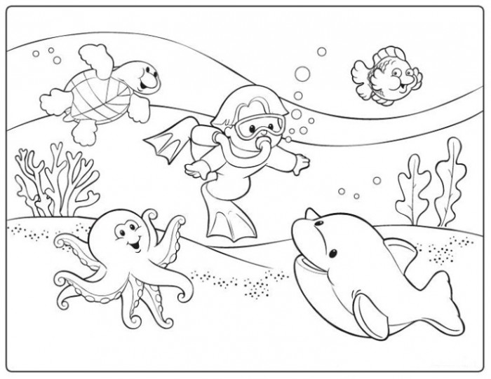 ocean diving coloring pages - photo #23