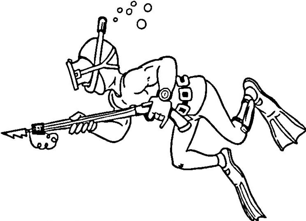 underwater diver coloring pages - photo #23