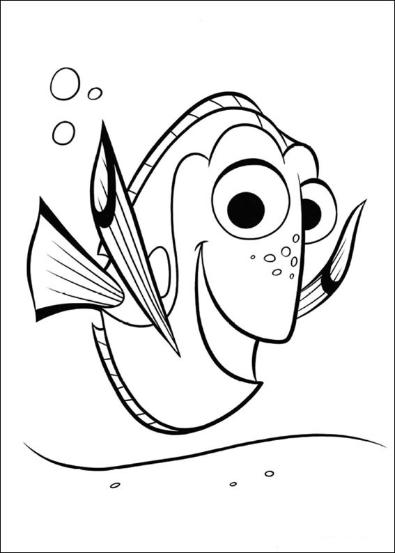 Finding Dory coloring pages to download and print for free