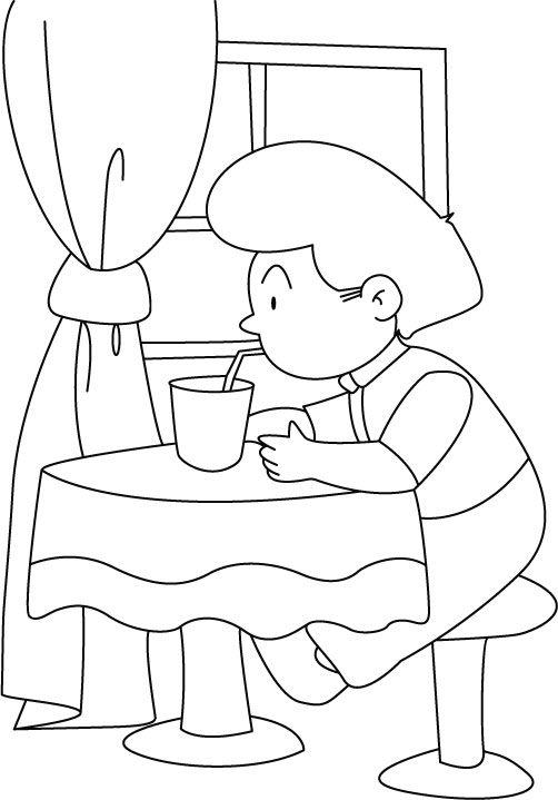 Drinks Coloring Pages for childrens printable for free