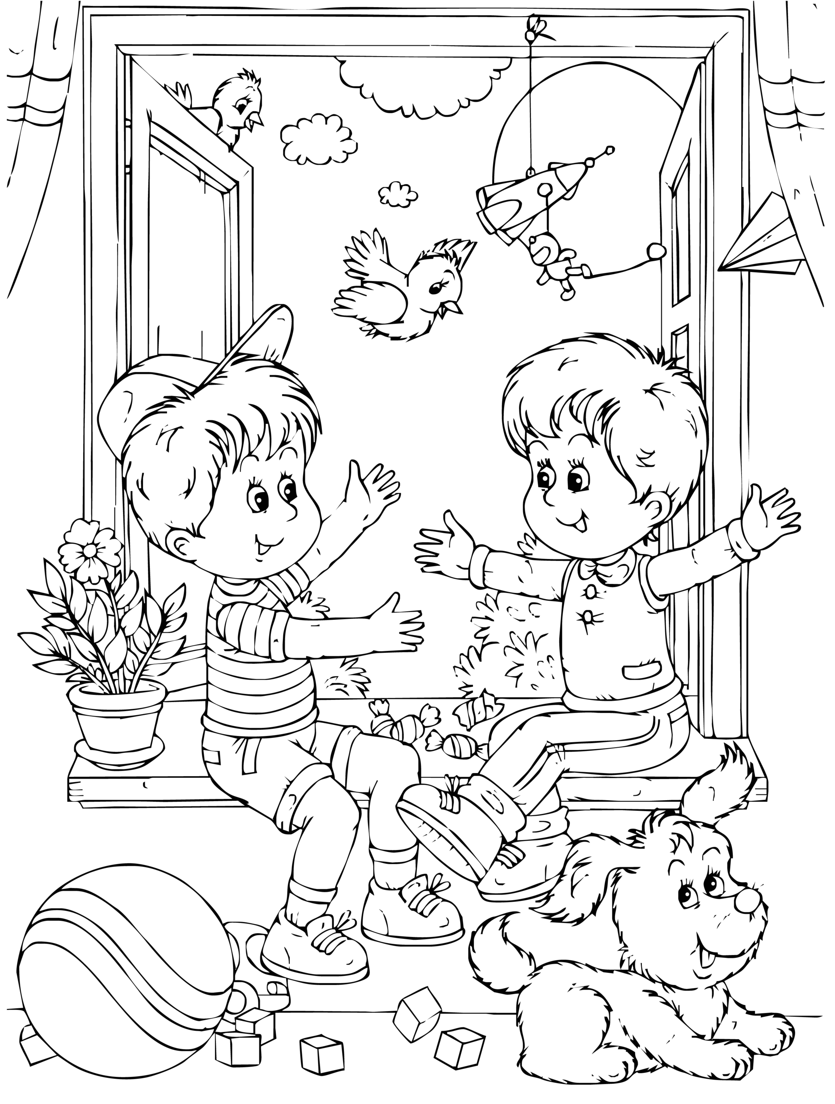 Friendship coloring pages to download and print for free