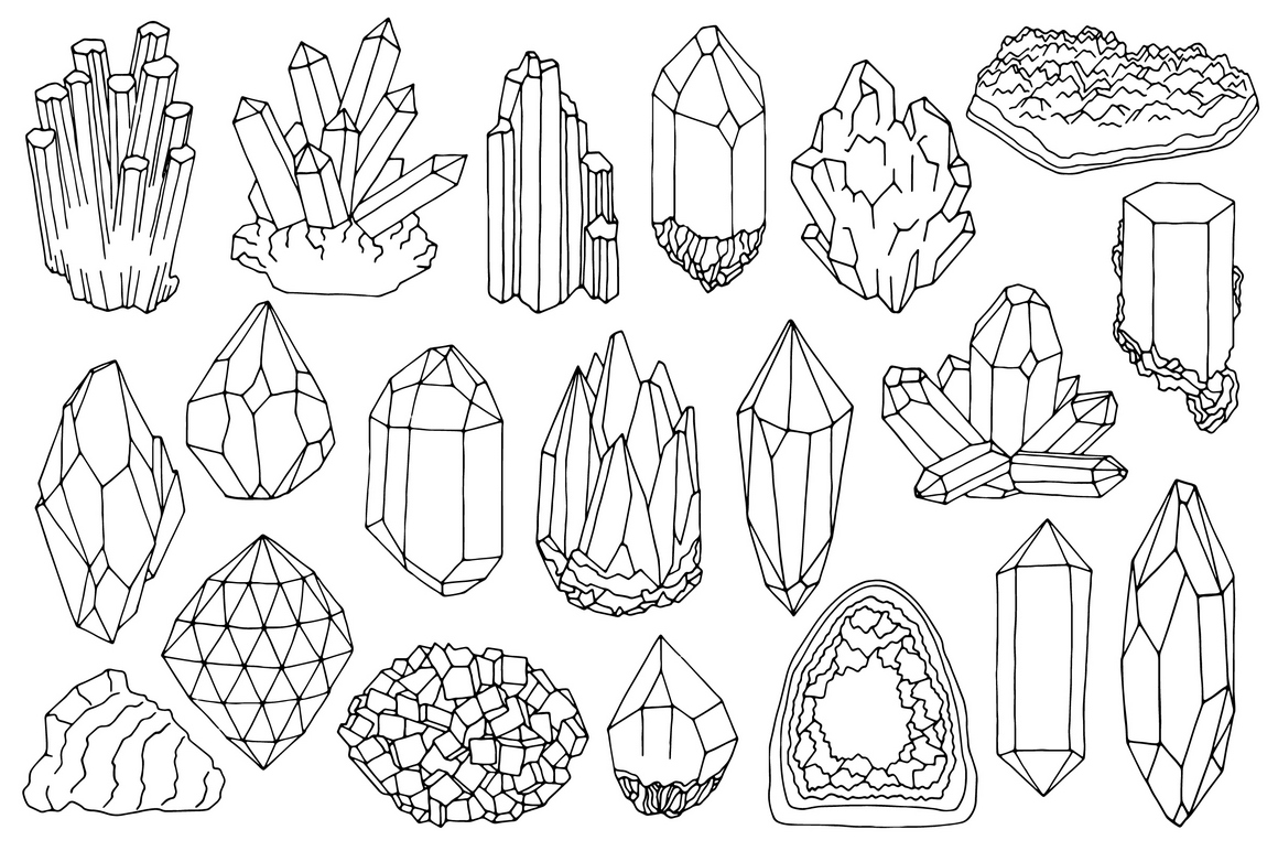 Precious stones coloring pages to download and print for free