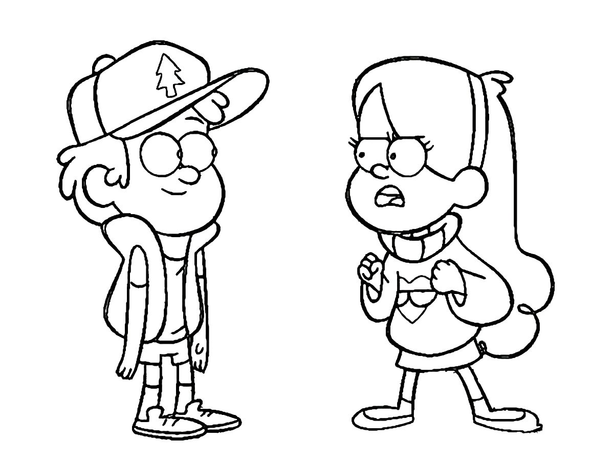 Gravity Falls coloring pages to download and print for free