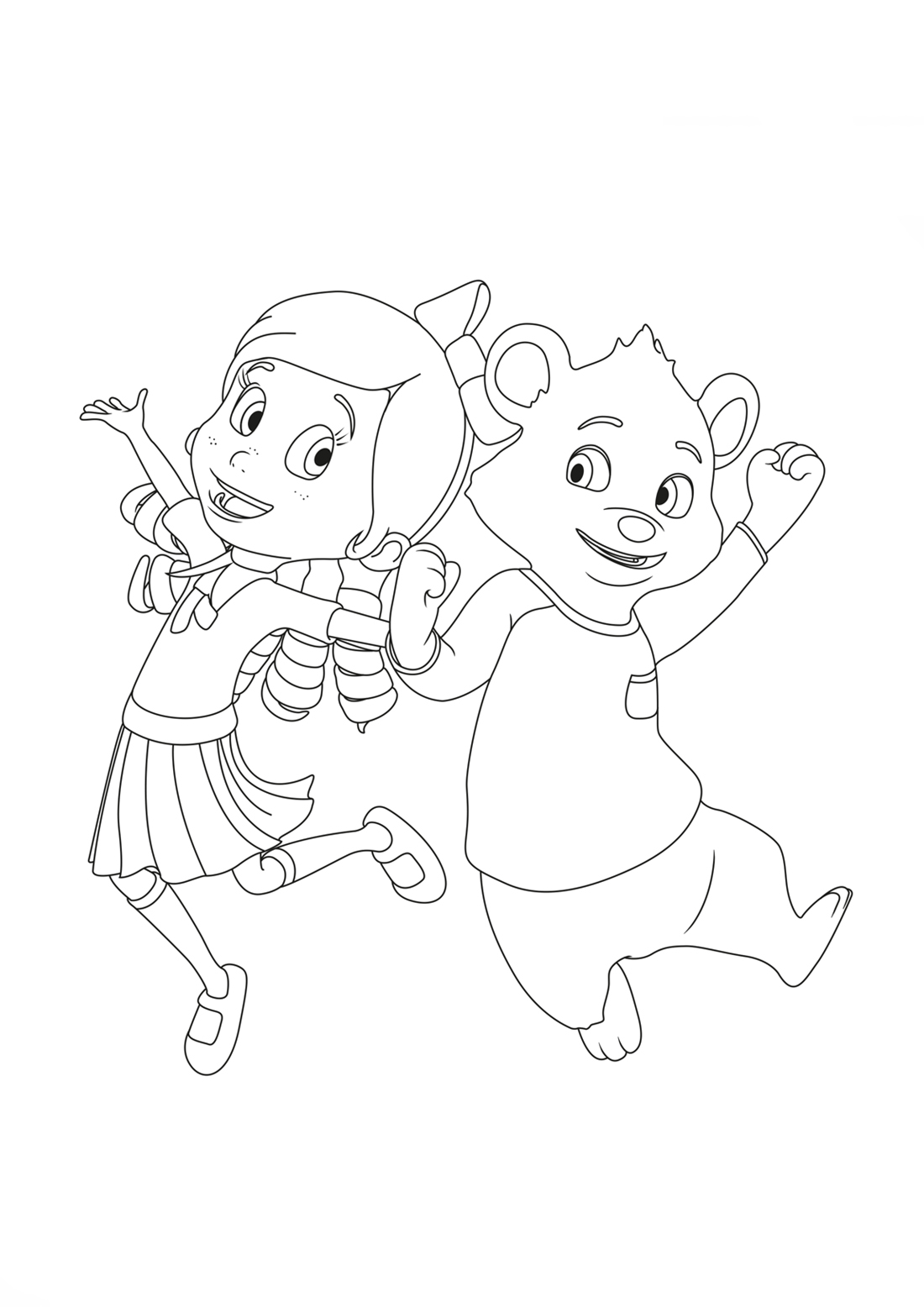 Free Gol and Bear coloring pages to print for kids Download print and color