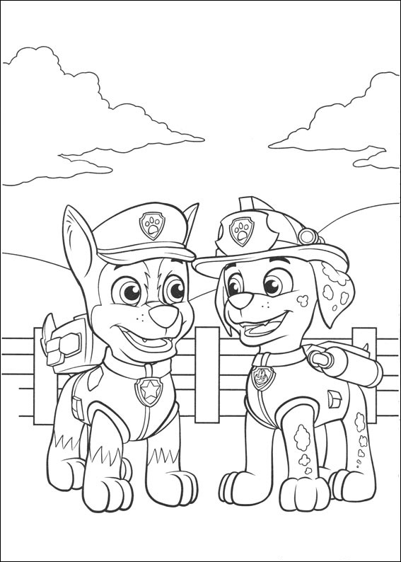 Chase Paw Patrol coloring pages to download and print for free