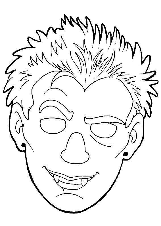 Halloween Masks coloring pages to download and print for free