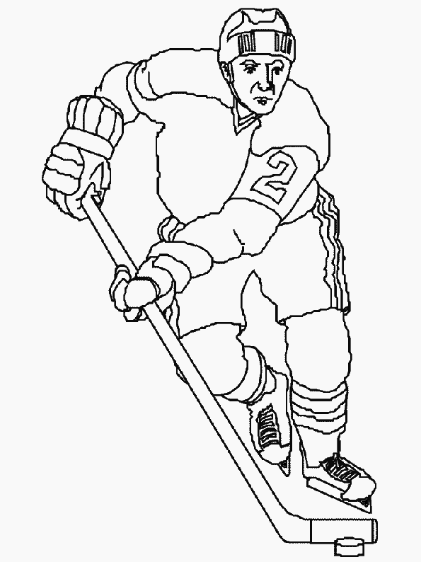 hockey coloring player