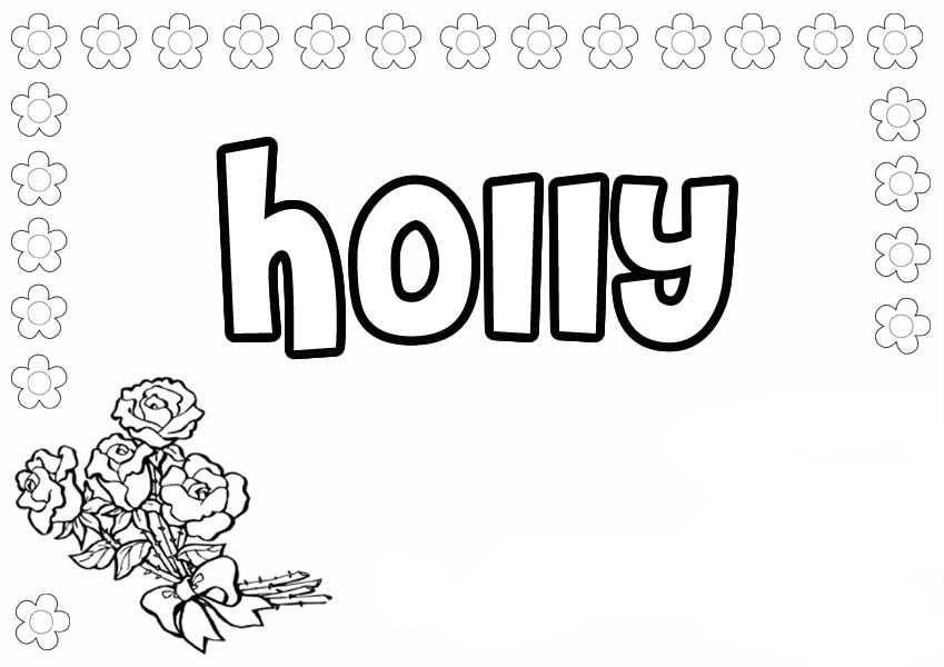 names coloring pages - photo #27