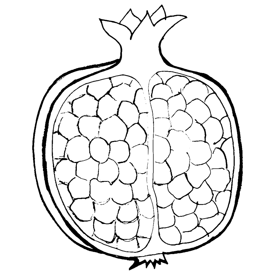 Garnet fruit coloring pages to download and print for free