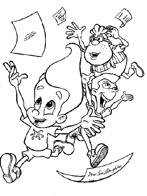 Jimmy Neutron coloring pages to download and print for free