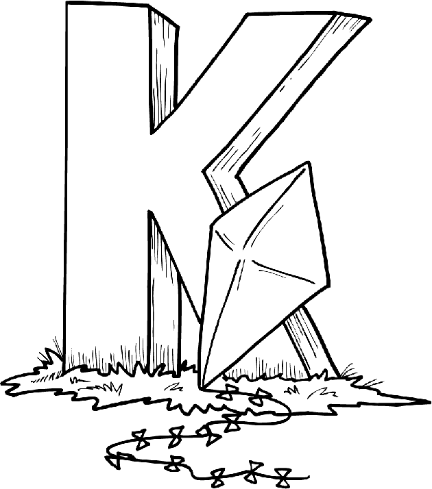 Letter K coloring pages to download and print for free