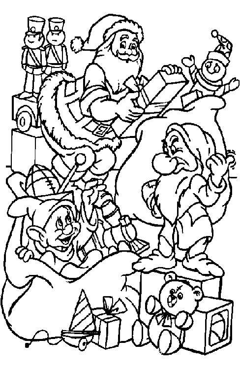 Coloring Pages For Christmas Disney to download and print for free
