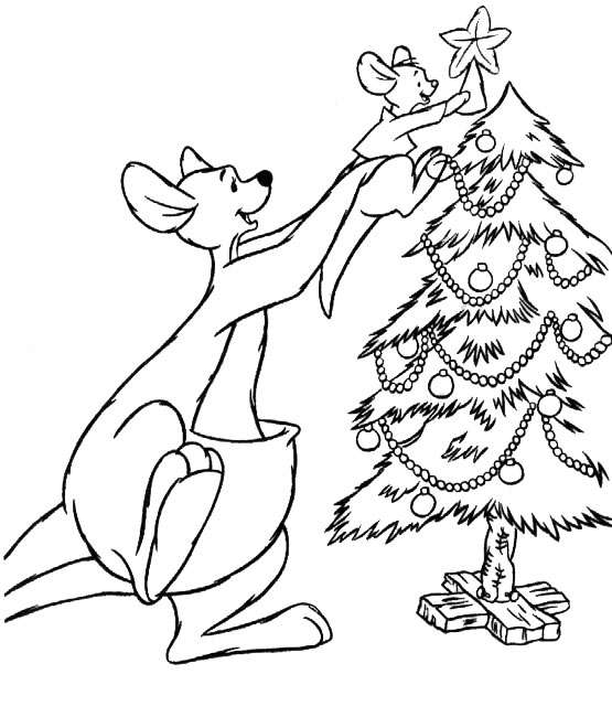 Coloring Pages For Christmas Disney to download and print for free