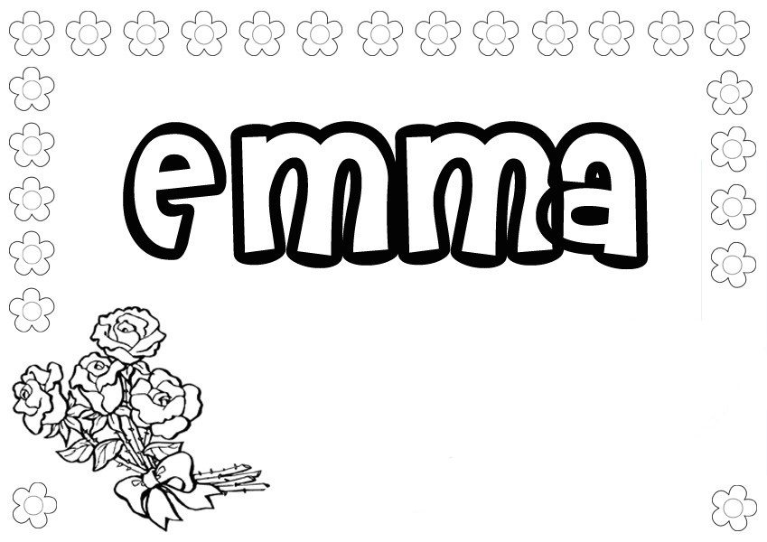 Girls Names coloring pages to download and print for free