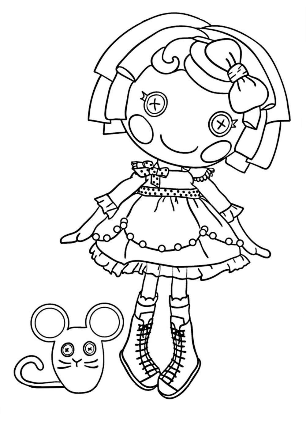 Lalaloopsy coloring pages for girls to print for free