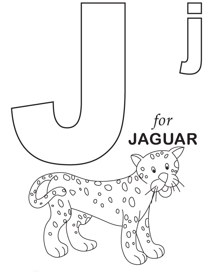 Letter J coloring pages to download and print for free