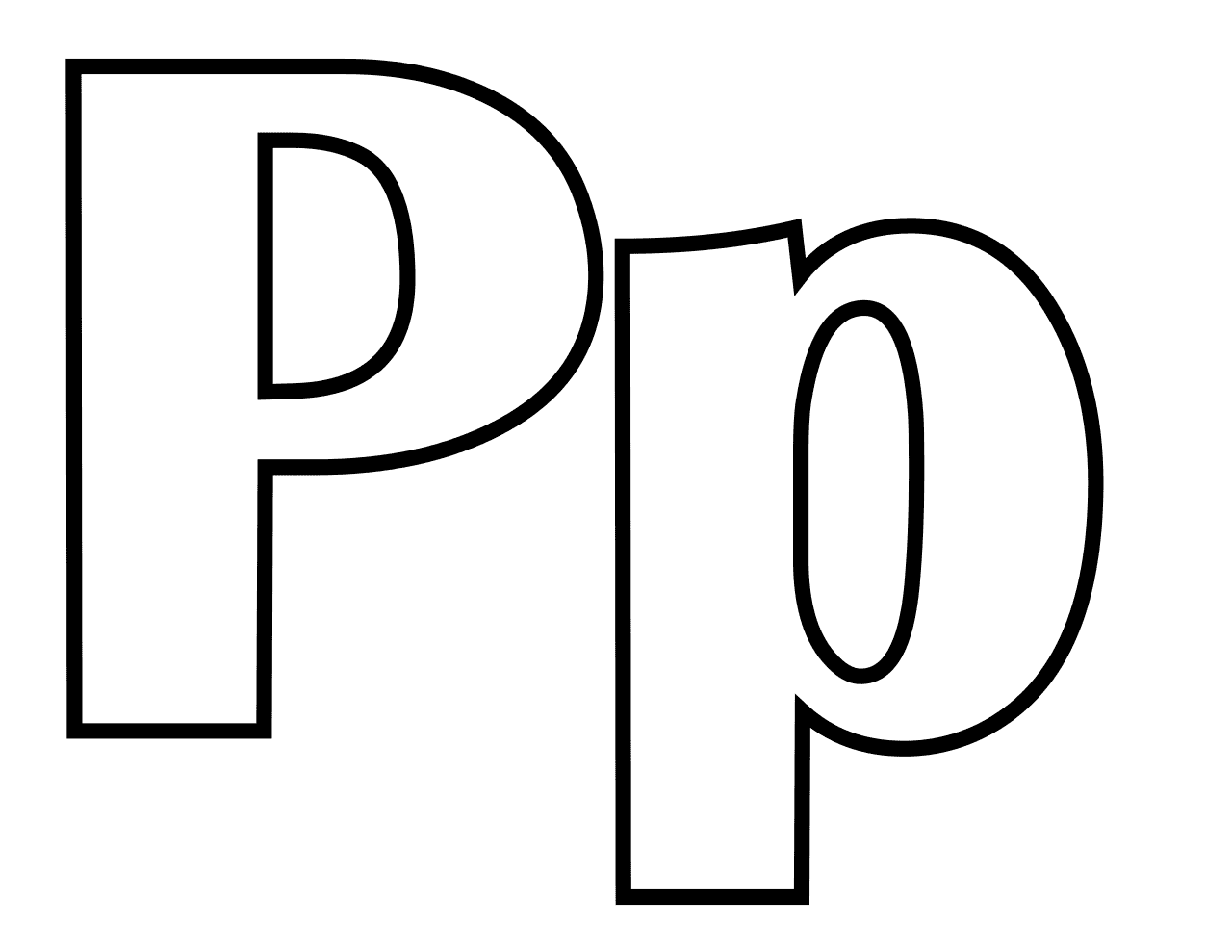 Letter P coloring pages to download and print for free