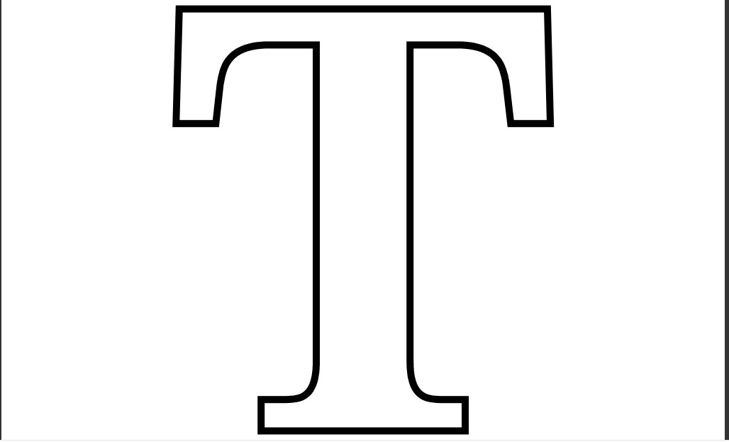 Letter T coloring pages to download and print for free