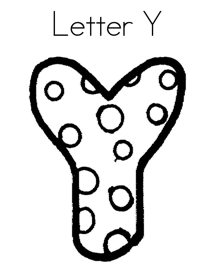 Letter Y coloring pages to download and print for free