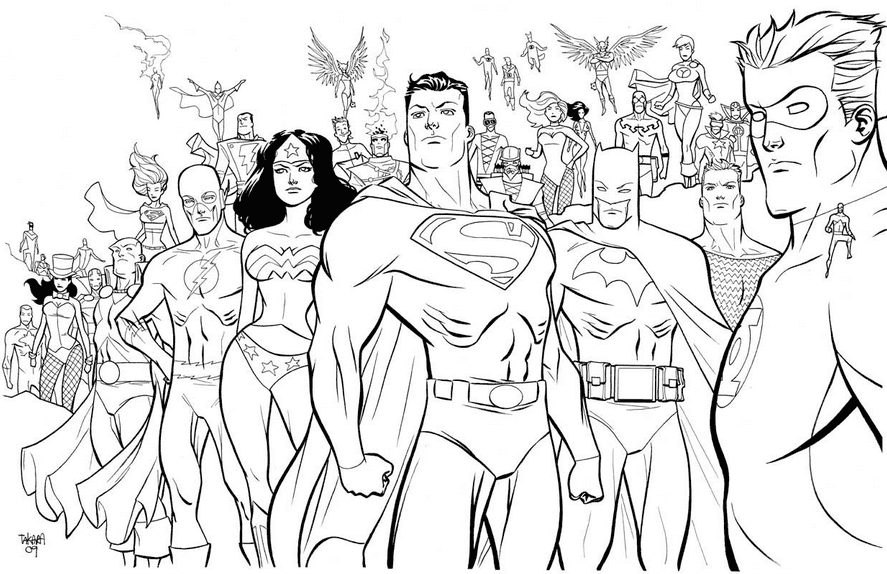 Justice league coloring pages to download and print for free