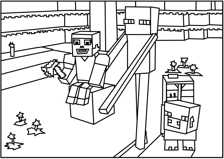 Minecraft coloring pages to download and print for free