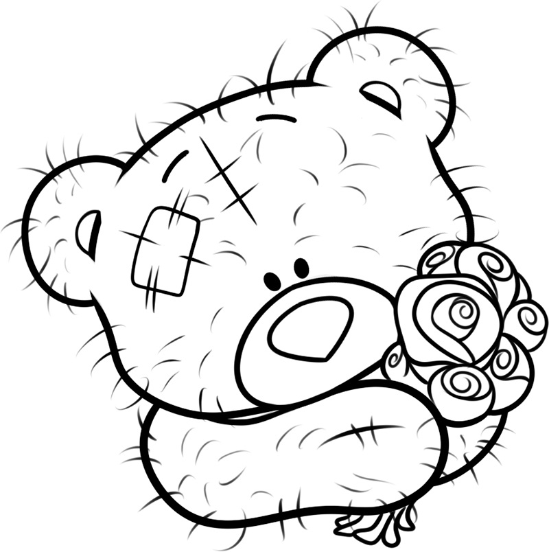 Teddy bear coloring pages for girls to print for free