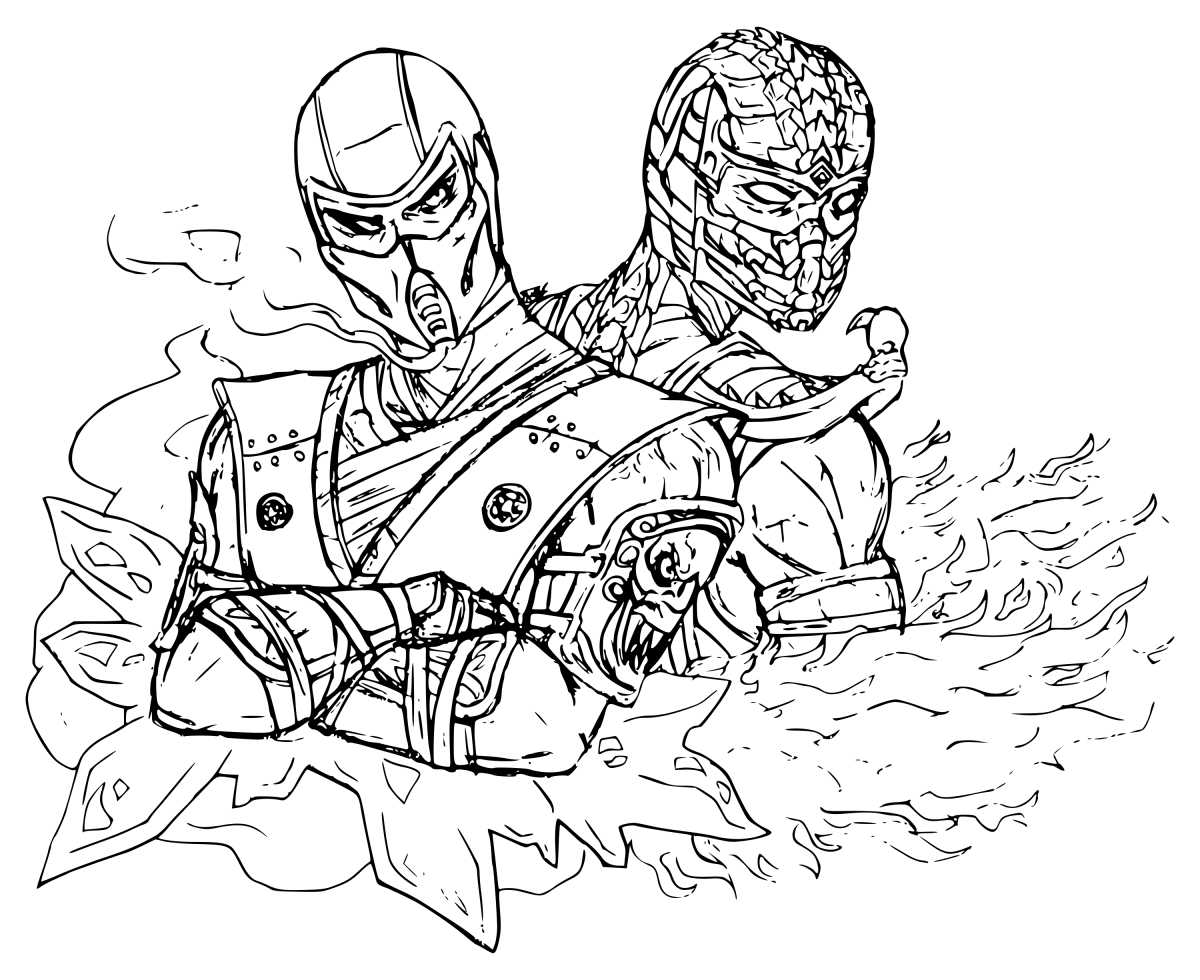 mortal kombat coloring pages to download and print for free