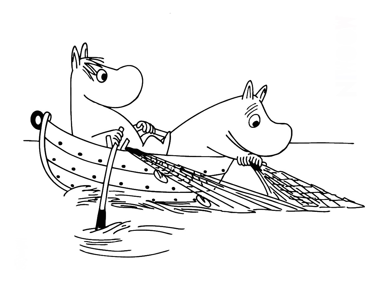 Moomin coloring pages to download and print for free