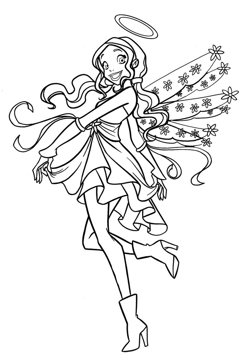 Angel's friends coloring pages to download and print for free