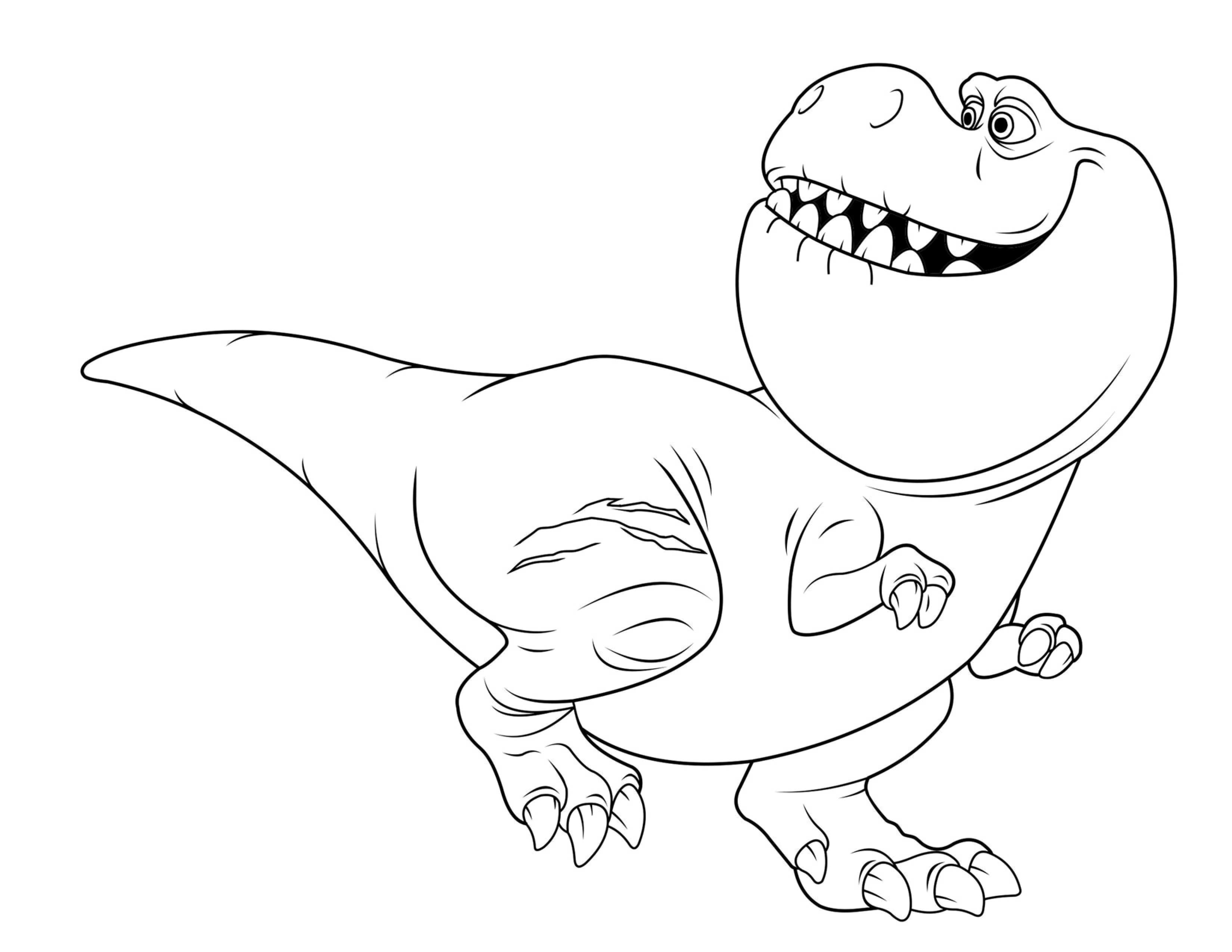 The good dinosaur coloring pages to download and print for