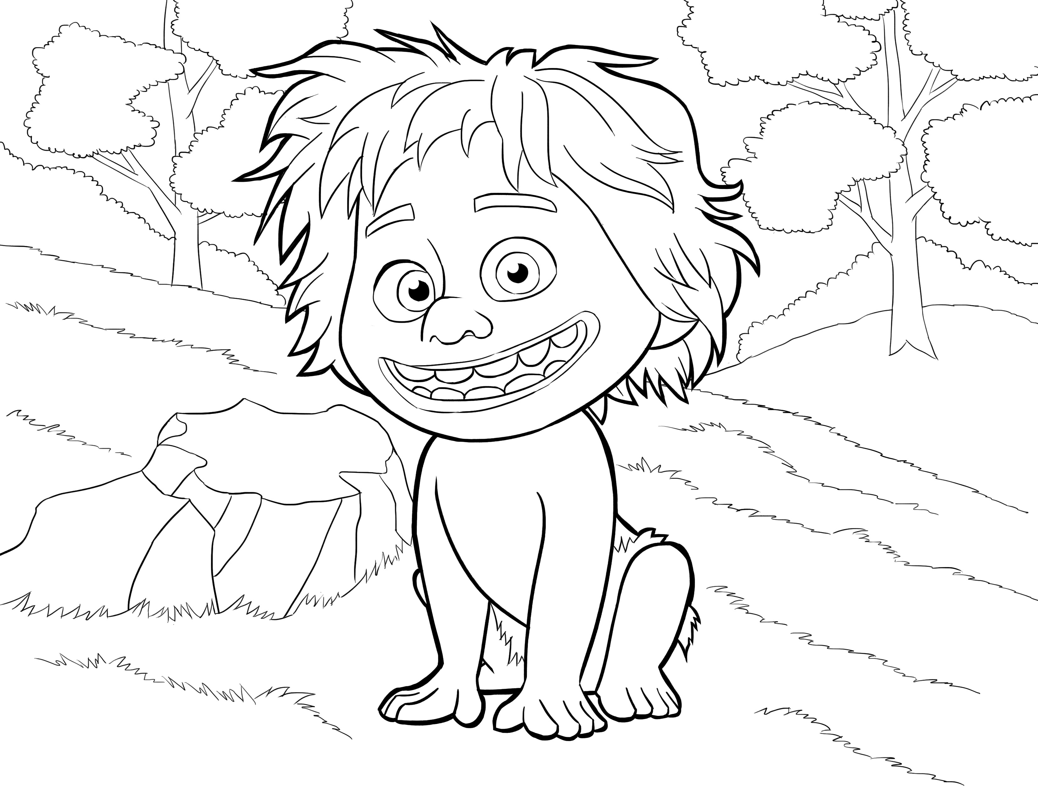 The good dinosaur coloring pages to download and print for