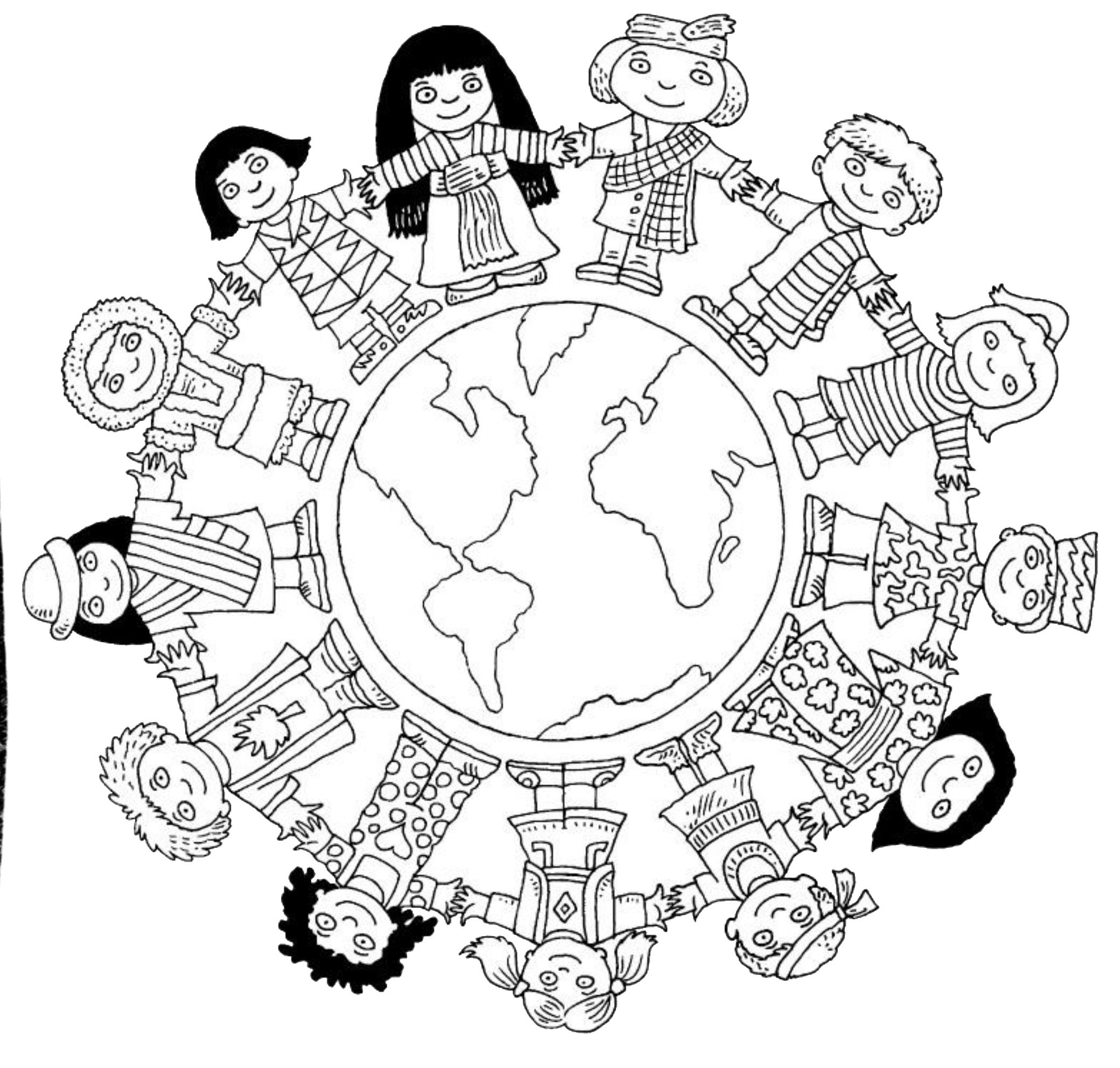 Children Around The World Coloring Pages to download and ...