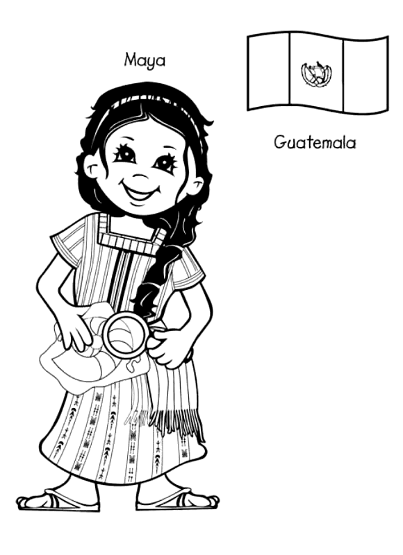 Children Around The World Coloring Pages to download and print for free