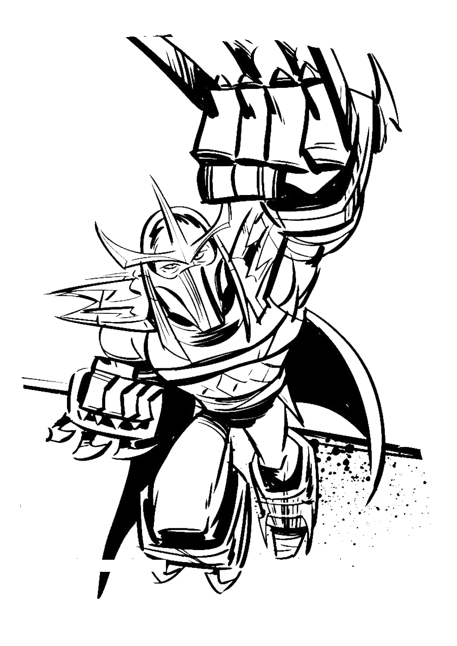 Shredder coloring pages to download and print for free