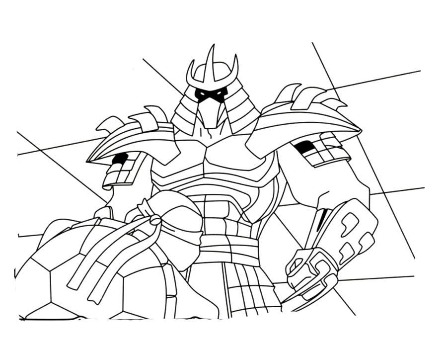 Shredder coloring pages to download and print for free