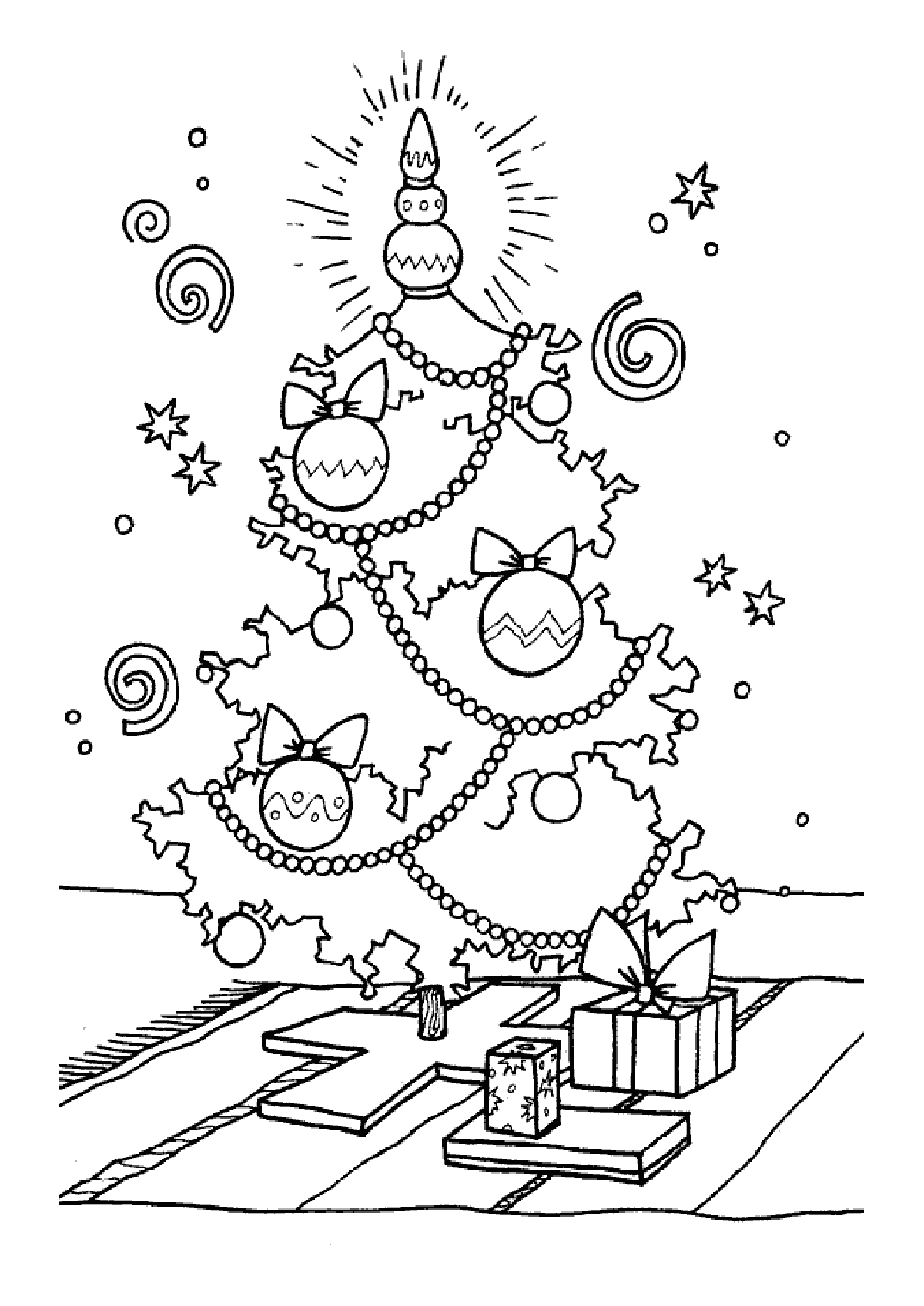 Christmas pictures coloring pages to download and print for free