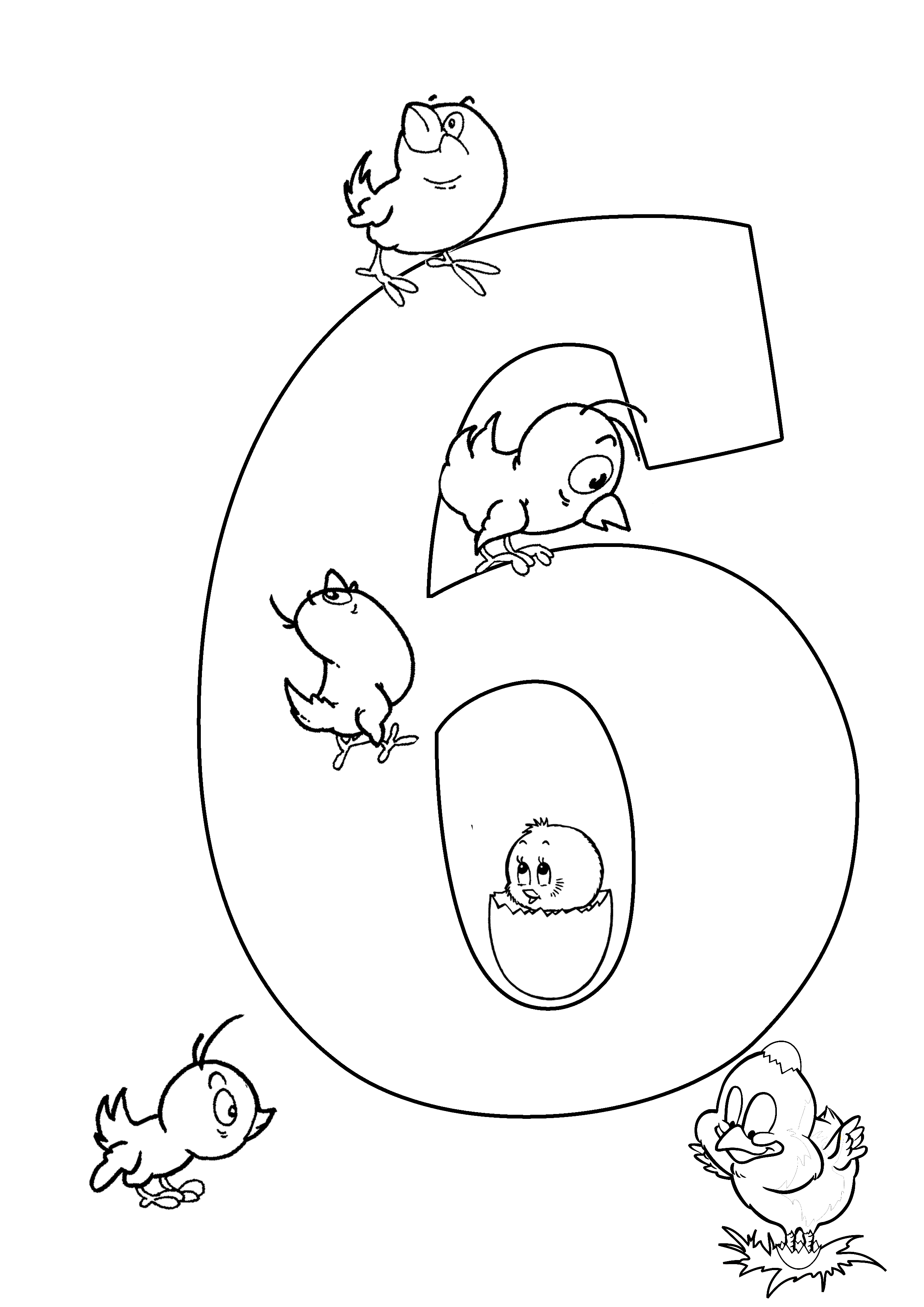 Numbers Coloring Pages for kids printable for free
