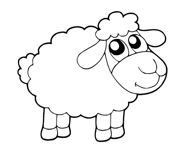 432 Cartoon Sheep Coloring Page with disney character