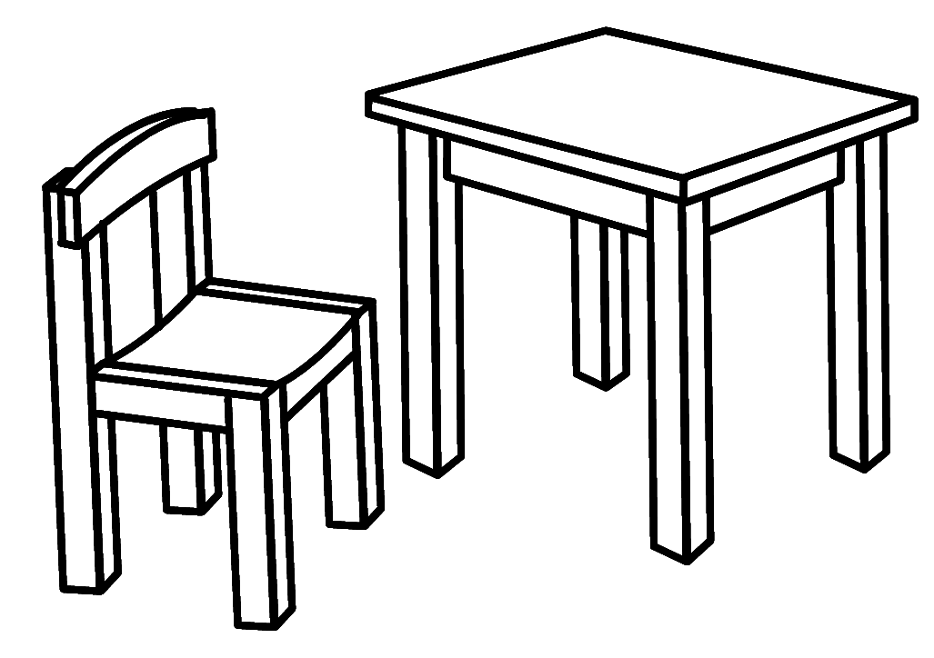 table and chair coloring pages - photo #25