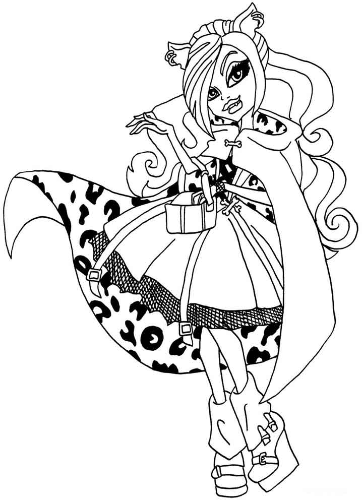 Print Monster High coloring pages for free or download
