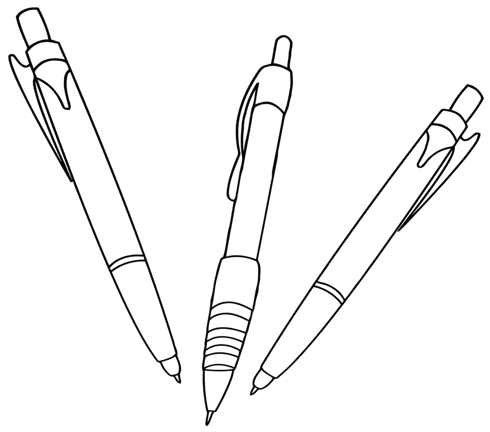 Pen coloring pages to download and print for free