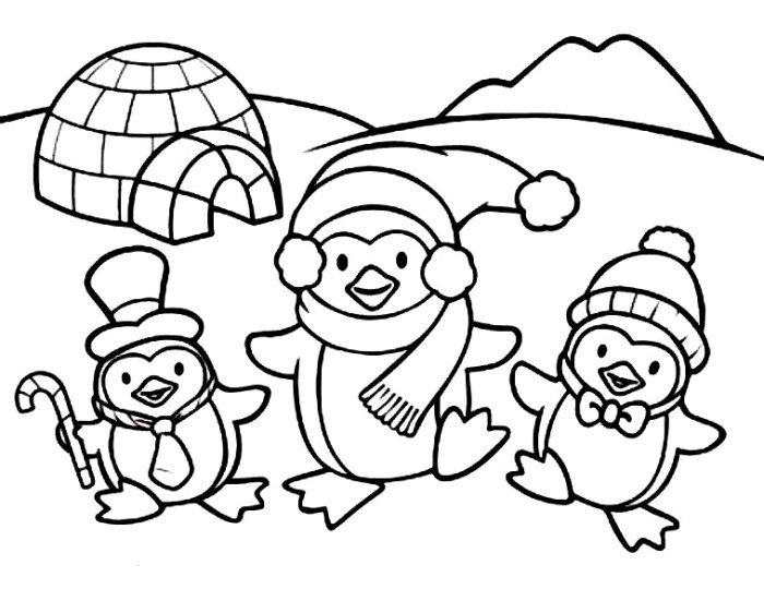 Free Printable Penguin Coloring Pages For Adults