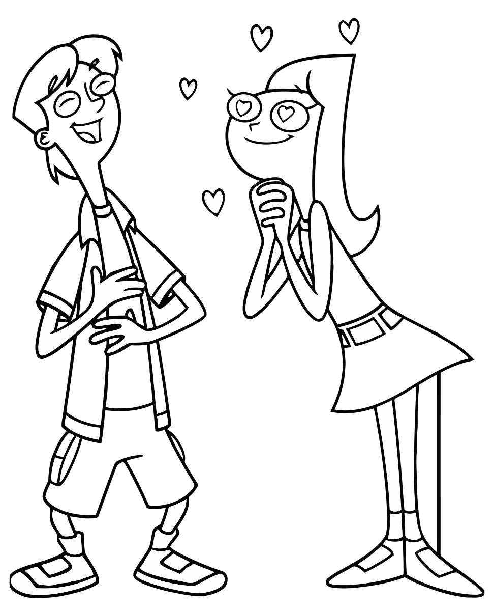 Phineas and Ferb coloring pages to download and print for free