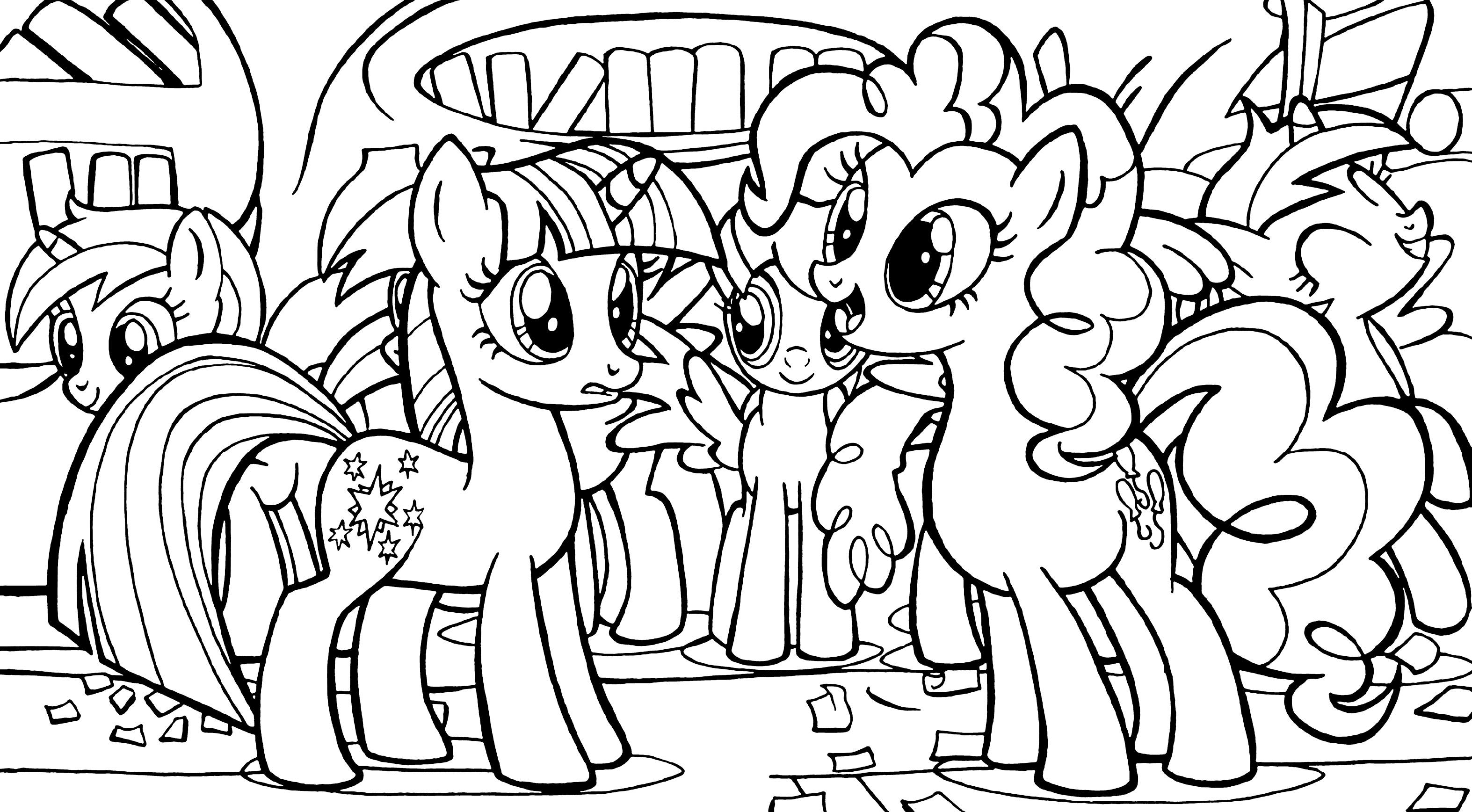 Pinkie Pie pony coloring pages for girls to print for free